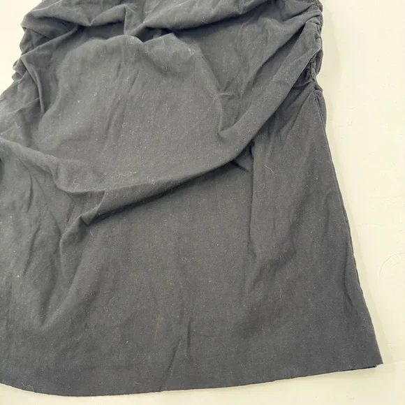 Anthropologie Black Strapless Dress Ruched Bodycon Mini Dress Size L - Picture 6 of 16